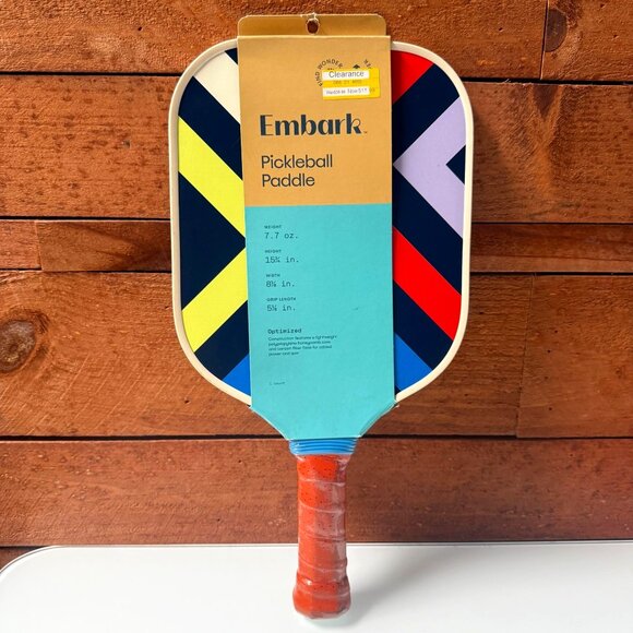Embark Adults Pickleball Paddle USA Approved Blue/Red/Yellow Carbon Triangle - Picture 1 of 10